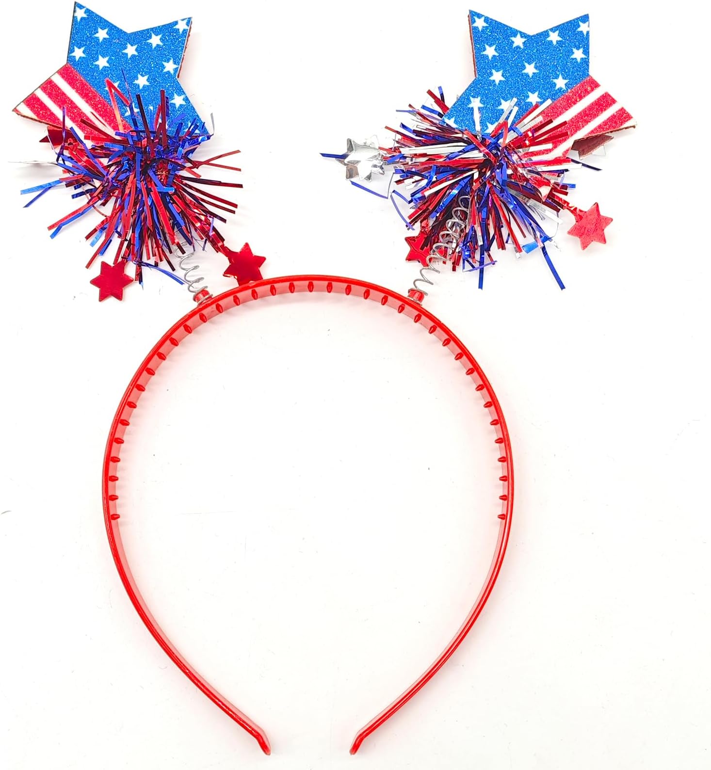 qiyeyeyeIndependence Day Decorations Headband,4th Of July Hair Accessories With USA Flag Star Design Blue Red Head Boppers Patriotic Party Headwear Supply For Independence Celebration Veterans Memorial Decor
