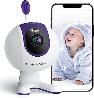 Indoor Smart Security Camera, 1080p HD Baby Monitor 2.4GHz with Color Night Vision, Motion Detection for Baby and Pet Monitor, Cry Detection, Lullabies, Two Way Talk, Temperature Monitoring