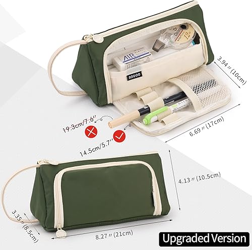 Miniatura 10 de EASTHILL - Cartuchera de gran capacidad, cartuchera simple, material de papelería para la escuela, universidad, oficina, organizador para chicas