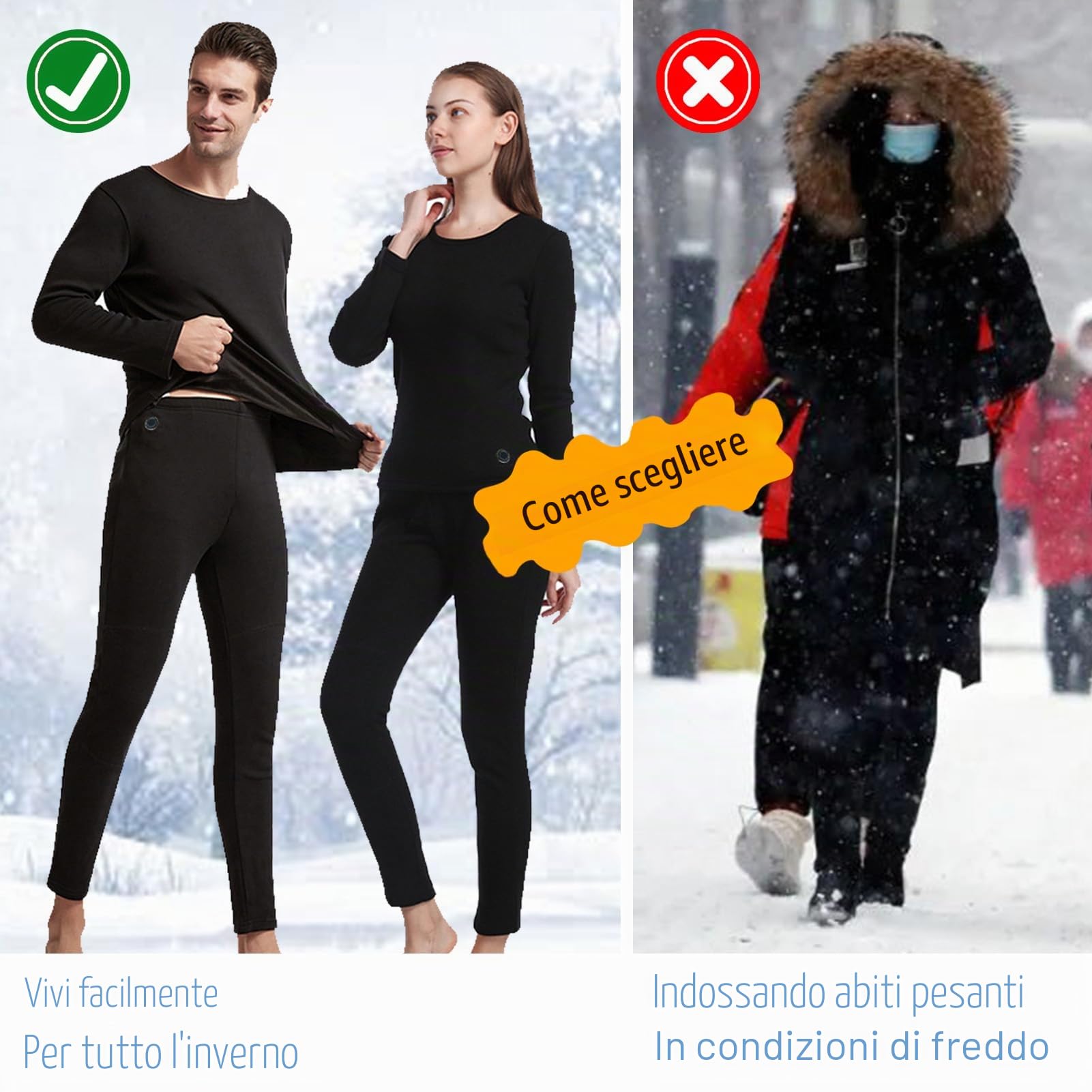 Pantaloni Riscaldati per Esterni con 3 modalità di Livello Biancheria Intima Termica Riscaldata Leggings Riscaldanti Elettrici A 12 Zone per Uomo E Donna