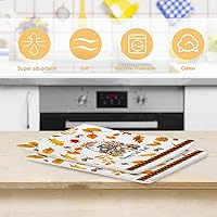 Vista 4 de Bonsai Tree Juego de 2 toallas de cocina de otoño, toallas de mano de otoño para baño, toalla de cocina de Acción de Gracias, 18 x 28 pulgadas