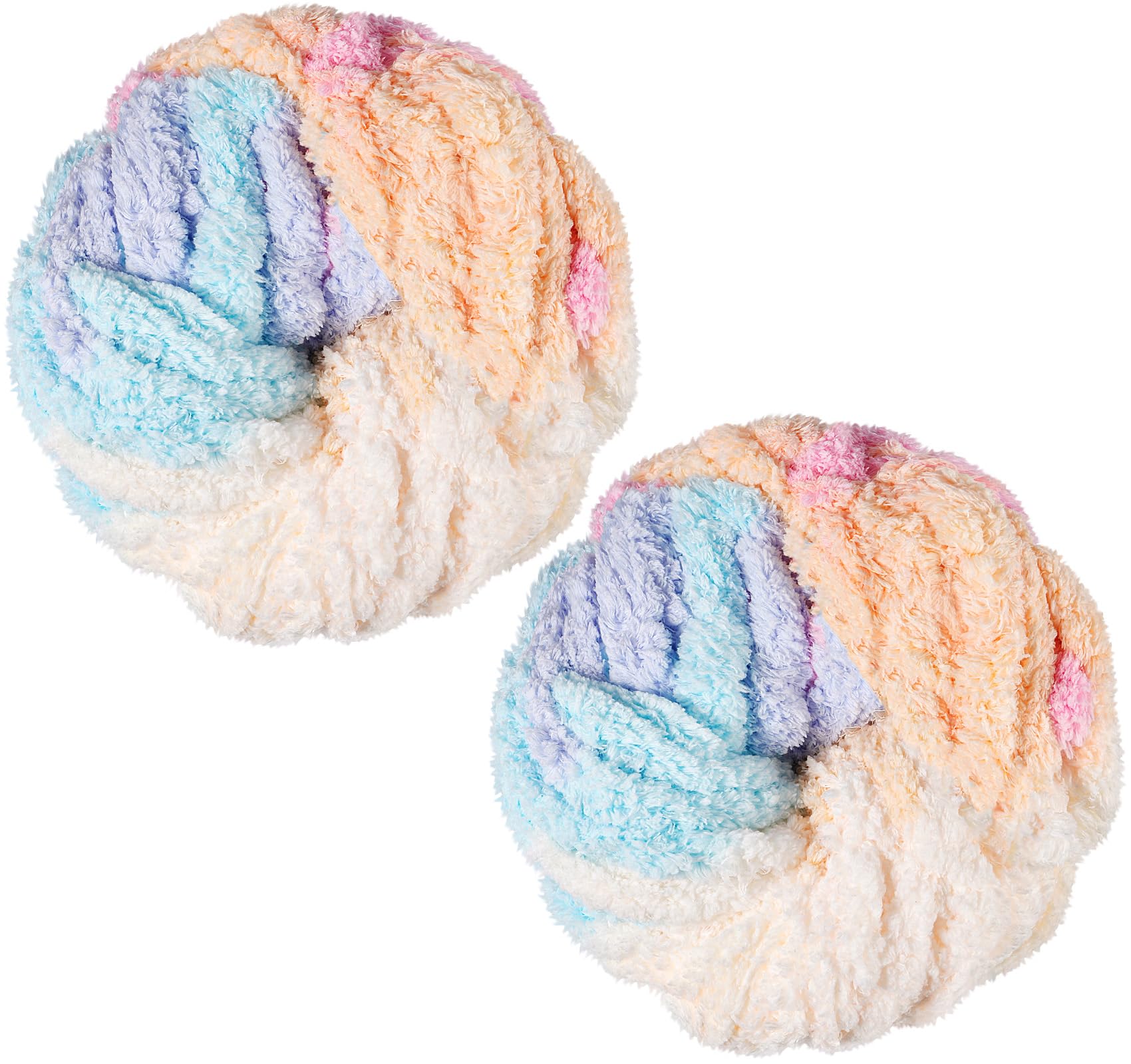 ilauke Chunky Wool Yarn 250g X 2 for Knitting and Crochet, 2cm Soft Material for Blankets Dolls, Rug, Bags, Hats, Pillow