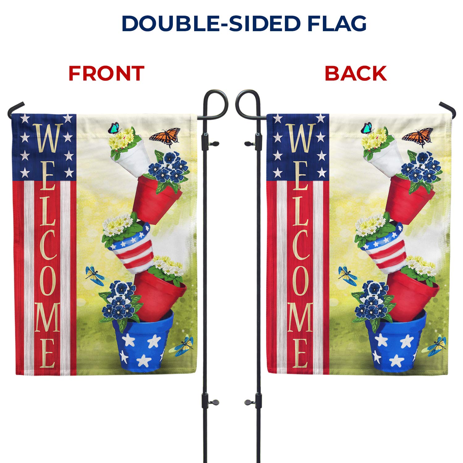America Forever Oster-Gartenflagge – Fröhliche Küken & Blumen, Doppelseitig, Wetterfest, 32,5 X 45,7 Cm