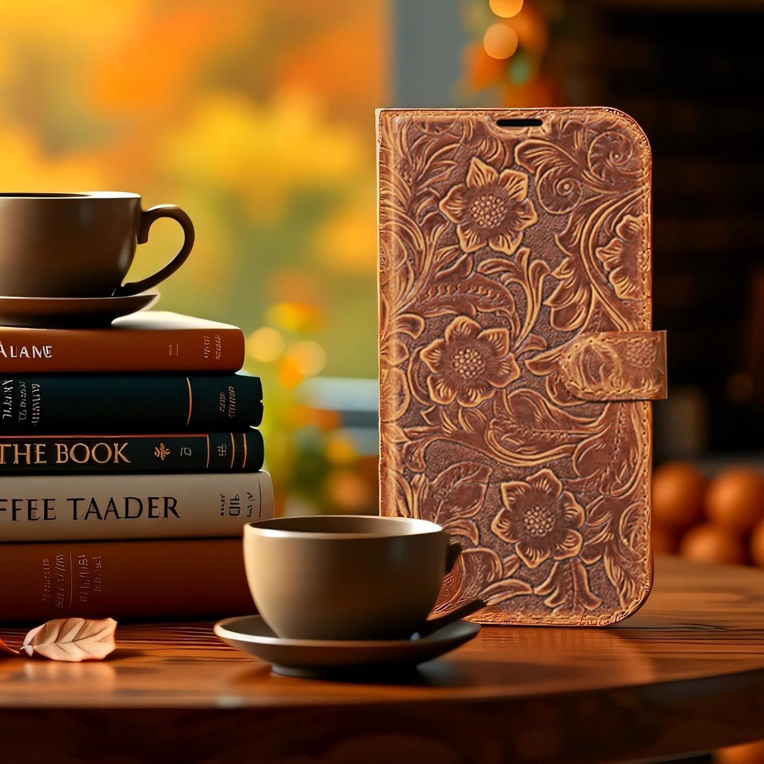 Leather Case Compatible with iPhone14 Pro Max Wallet 6.7",Genuine Leather 2-in-1 Magnetic Detachable Shockproof Case,Flip Folio Cover with Card Slot, Wireless Charging [RFID Blocking] Brown - Image 7