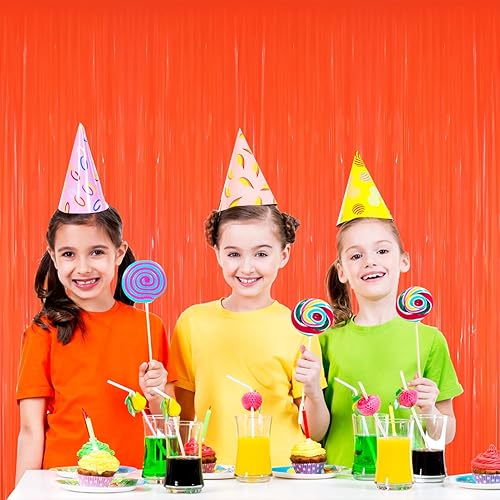 Miniatura 222 de GOER - Cortinas de tiras metálicas/oropel para fiestas, telón de fondo para fotos, cumpleaños, graduaciones, decoraciones y Año Nuevo, de 6.4 x 9.8