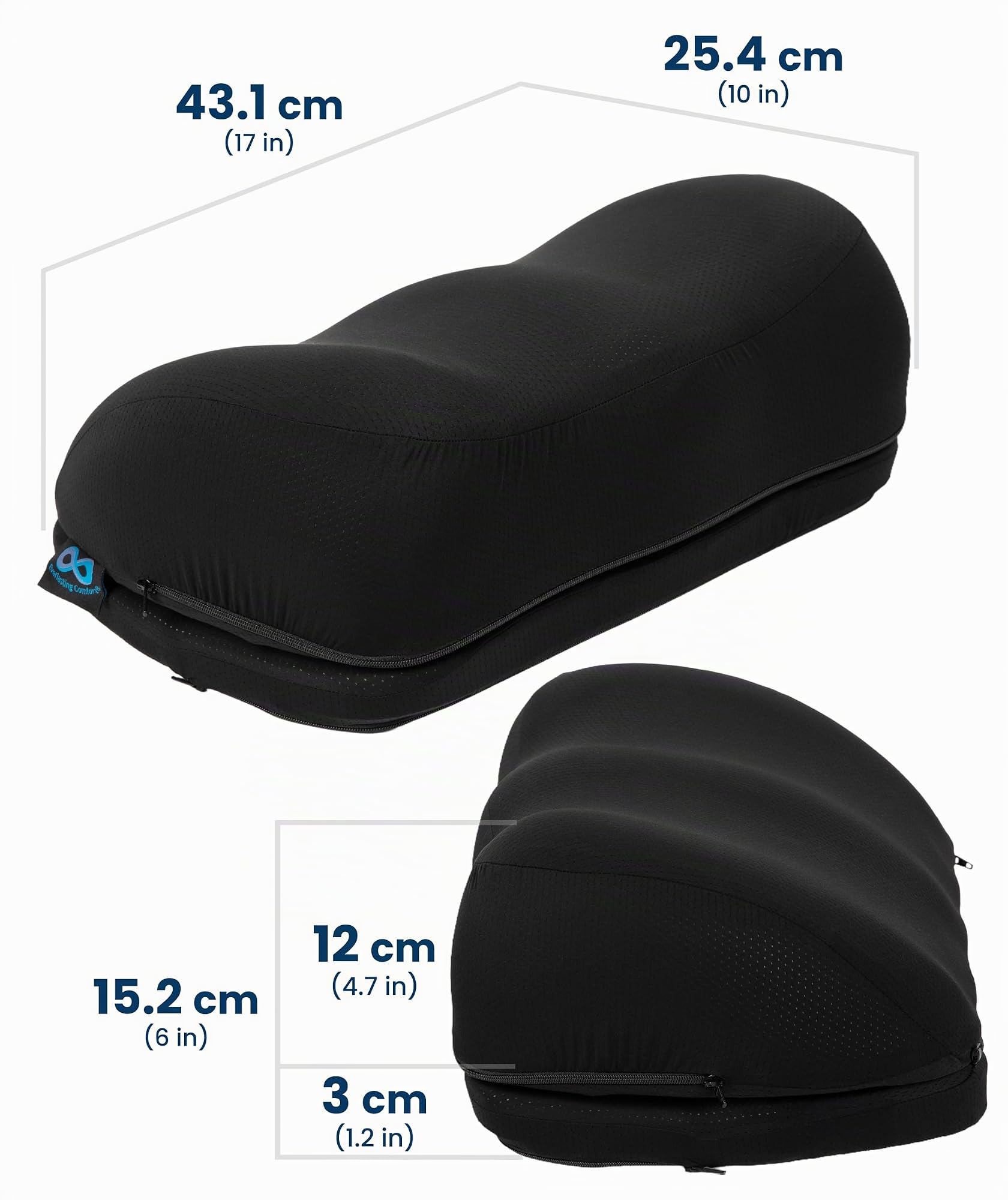 Everlasting Comfort FootCloud Repose-pieds sous bureau – Repose-pieds en mousse mémoire avec hauteur réglable, surface texturée et housse lavable