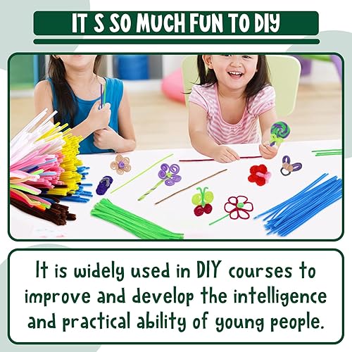 Miniatura 6 de 150 piezas de tallos de felpilla verdes, limpiadores de tuberías con tallo de felpilla, limpiadores de tuberías artesanales, limpiadores de tuberías