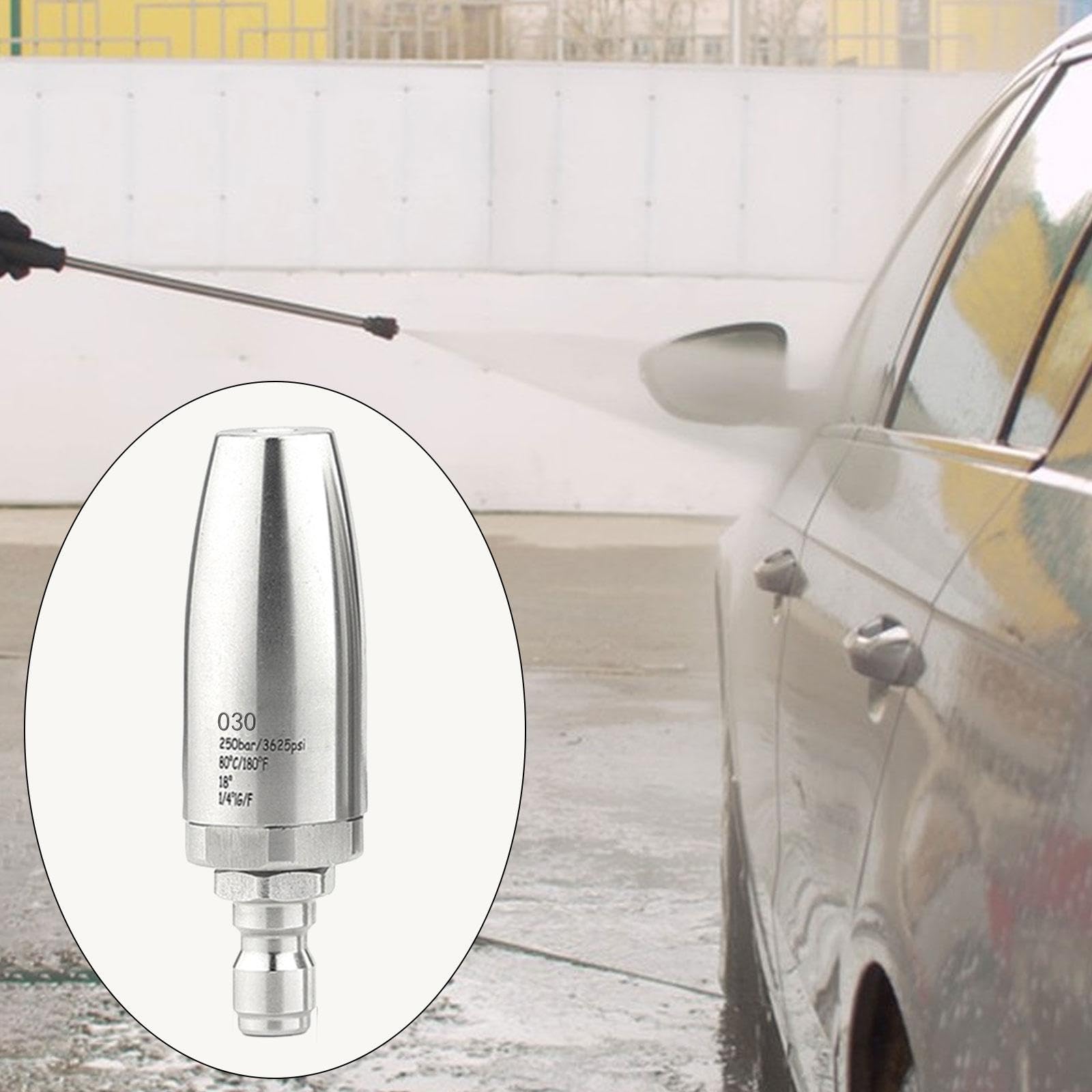 Gralara Ugello Rotante per Idropulitrice 3625PSI Accessorio Professionale in Acciaio Inox 1/4" Quick Connect, 030 Orifizio