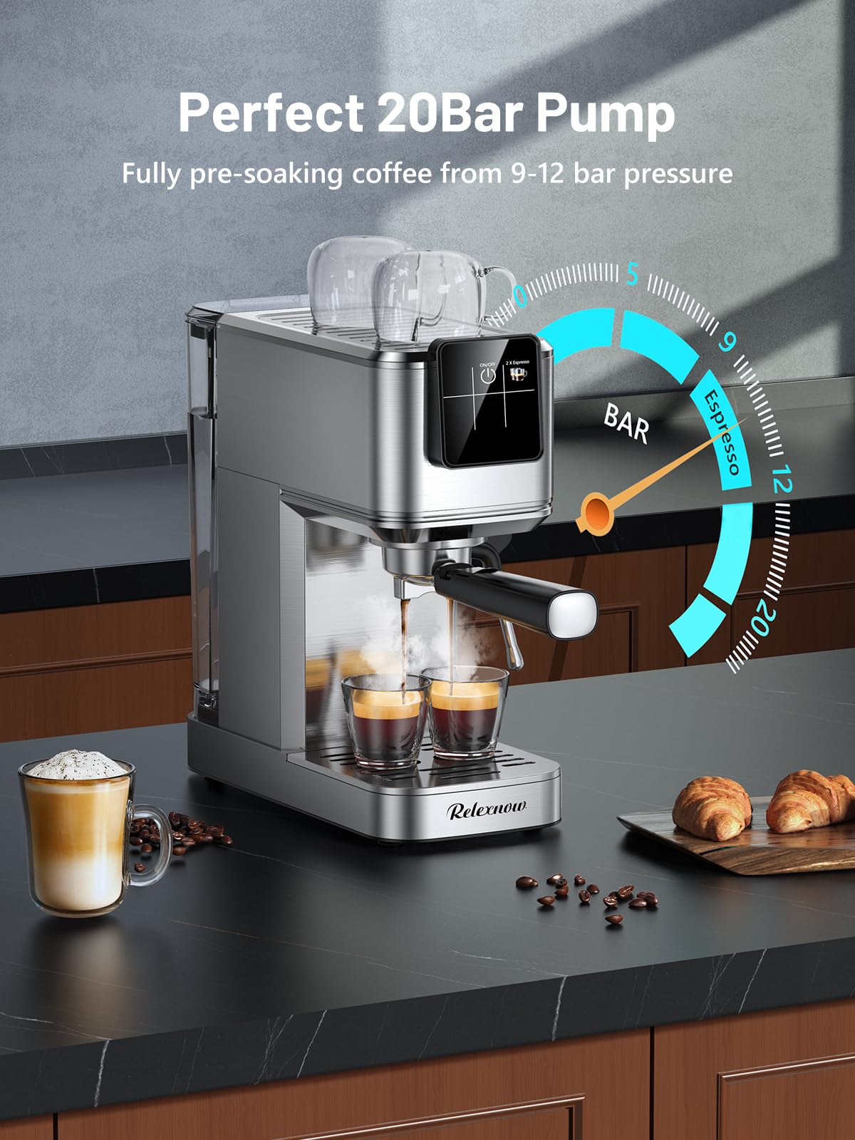 RELEXNOW Espresso Machine - Make Delicious Coffee! -2