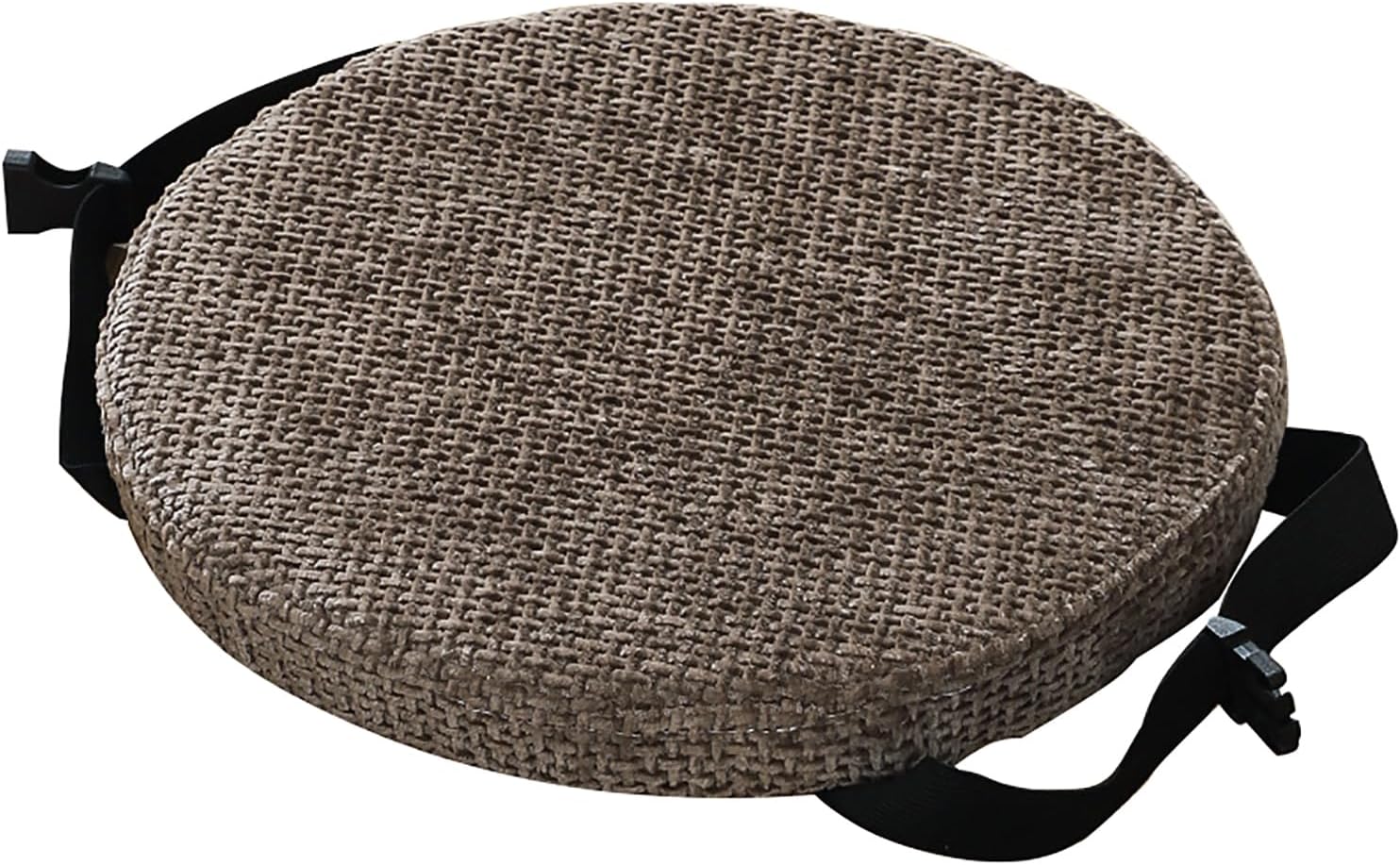 12" Round Bar Stool Cushion, Thick Circle Chair Pad, Anti Slip Stool Pad with Straps, Detachable Chair Seat Cushion Cover with Rubber Granule Bottom for Kitchen Dining Chair High Stool Coffee