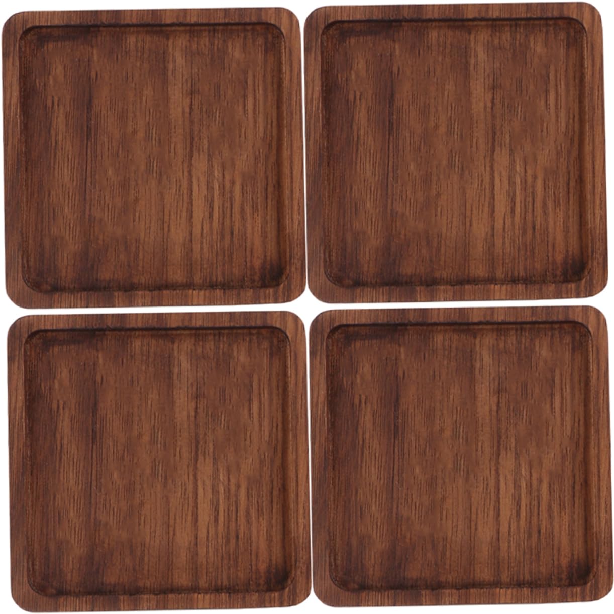 Gatuida 4 Posavasos de Madera Sintética Protectores y Multifuncionales Resistentes al Calor para Tazas y Bebidas Ideales para Restaurantes y Navidad