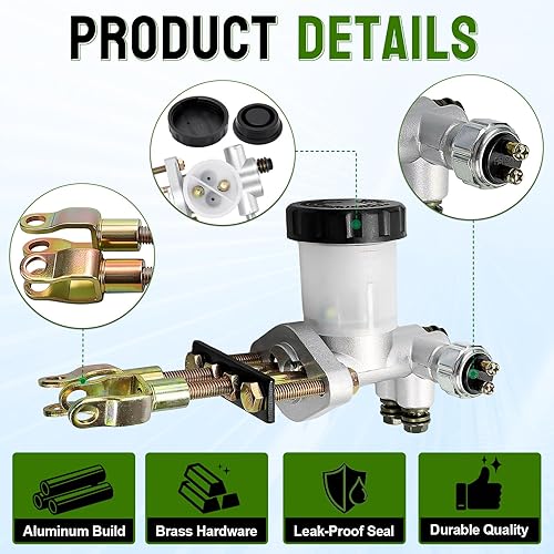 Miniatura 4 de LOCOPOW Go Kart Cilindro maestro de freno hidráulico para 150cc 90cc 110cc 125cc 200cc 250cc Go Kart Buggy Sunl BMS Kandi Roketa Kazuma Kinroad ATV