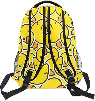Cute Yellow Duck School Backpack for Boys Girls Kids Travel Bag Bookbag