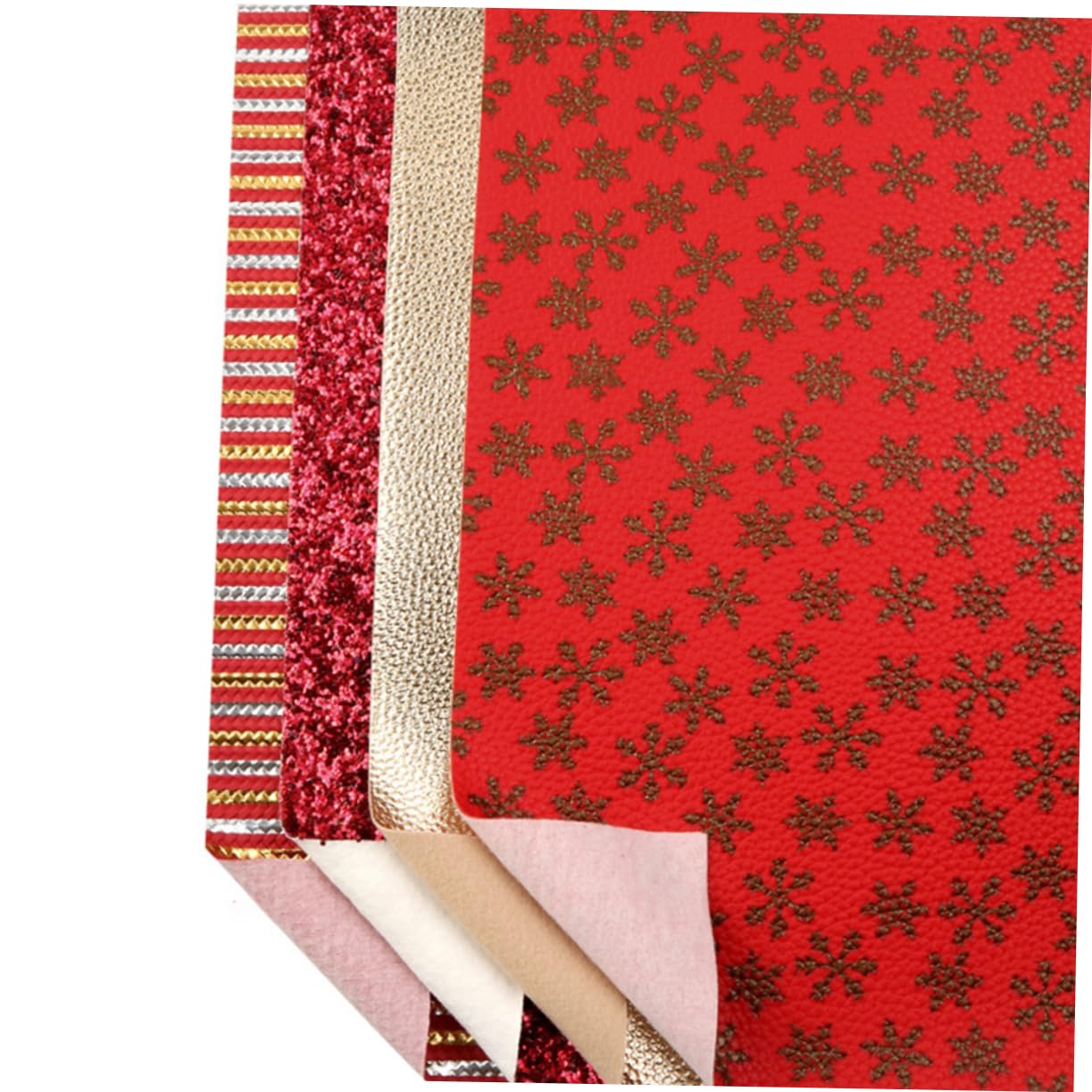 VILLCASE 21 Pezzi Pelle Natalizia lavoretti di Natale bricolage Natale lavoretti Natalizi Kit per la Costruzione dell'Arco Tessuto Artigianale Sintetico Materiale Fai da Te Tessuto in Pelle