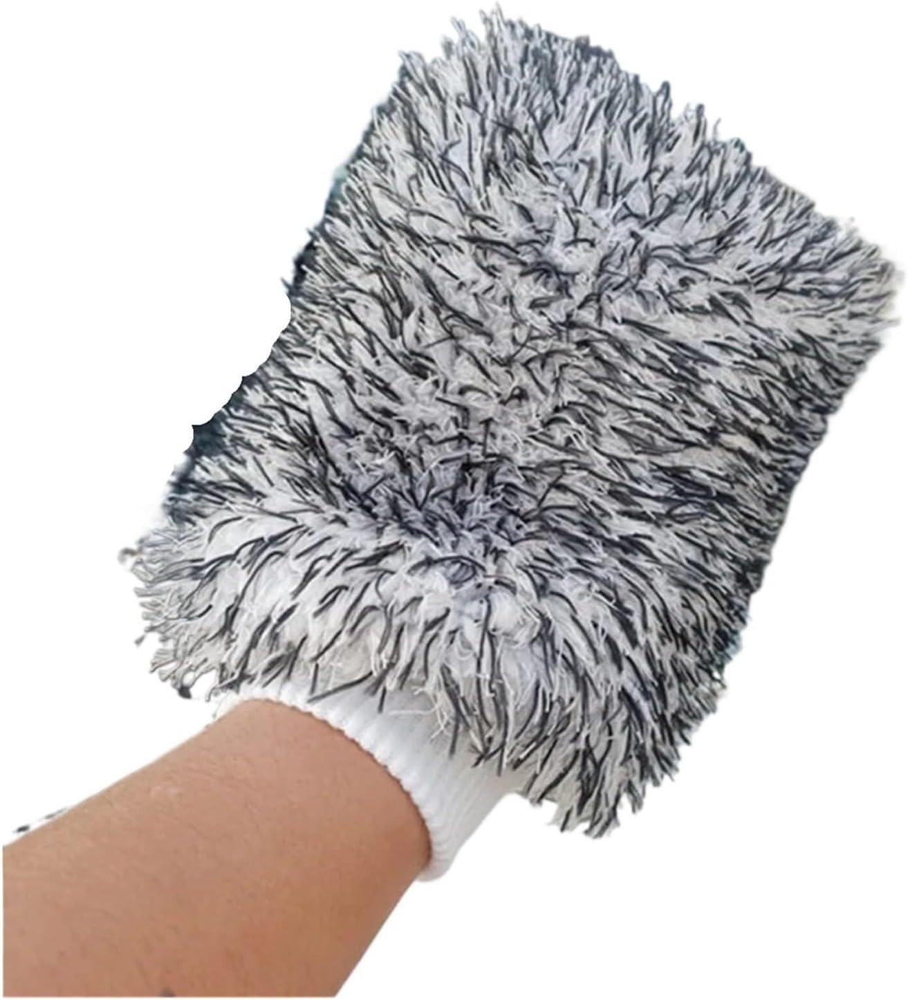 Car Wash Mitt 4pc Super Soft Plush Double Sided Cleaning Towel Care(Black)