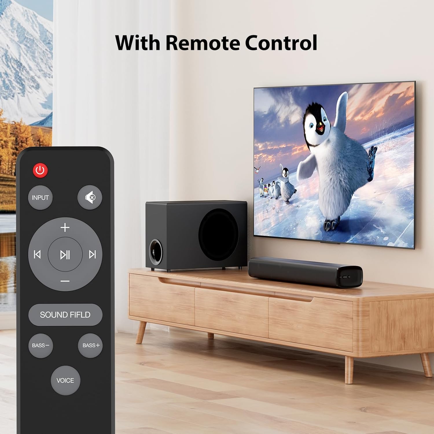 Upgraded Sound Bar for TV with 5.9inch Big Powerful 110W Subwoofer, Deep Bass, Bluetooth 5.4, ARC/Optical/AUX/Bluetooth Connect, Surround Sound System for PC/Gaming/Projectors/Gift Pcs