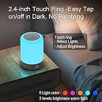 Vista 3 de Kipcush Máquina de ruido blanco con luz nocturna – 20 sonidos de sueño sin bucle, batería recargable, control táctil, 6 temporizadores y función