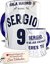 Madrid Mug Personalised Football Name Number And Dedication, Gift Christmas Original Friend Invisible Birthday Three Kings For Fans Of Teams Suitable Microwave Tea Coffee Breakfast