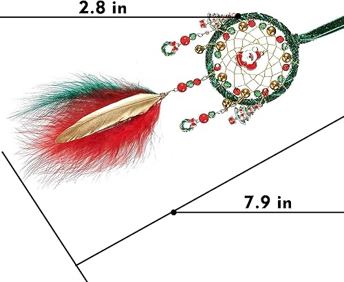 Miniatura 6 de Decoración para árbol de Navidad, atrapasueños, atrapasueños de plumas, atrapasueños pequeño, atrapasueños para el interior del automóvil, espejo