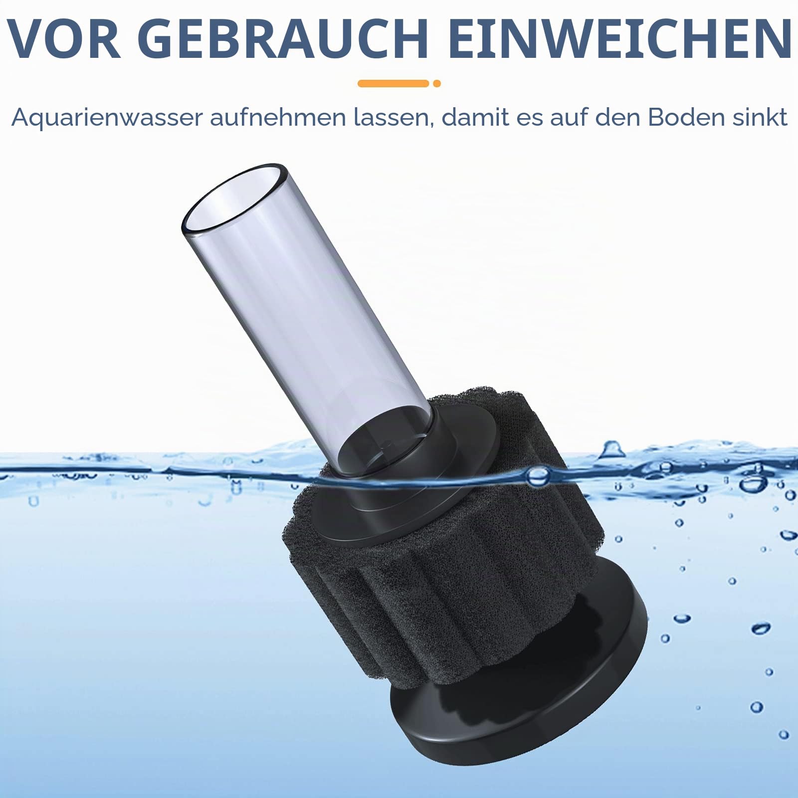 Pawfly Aquarium Schwammfilter, Aquarium Filter Klein mit Luftschlauch und Regelventil mit Zubehör für Kleine Aquarien bis zu 12 L