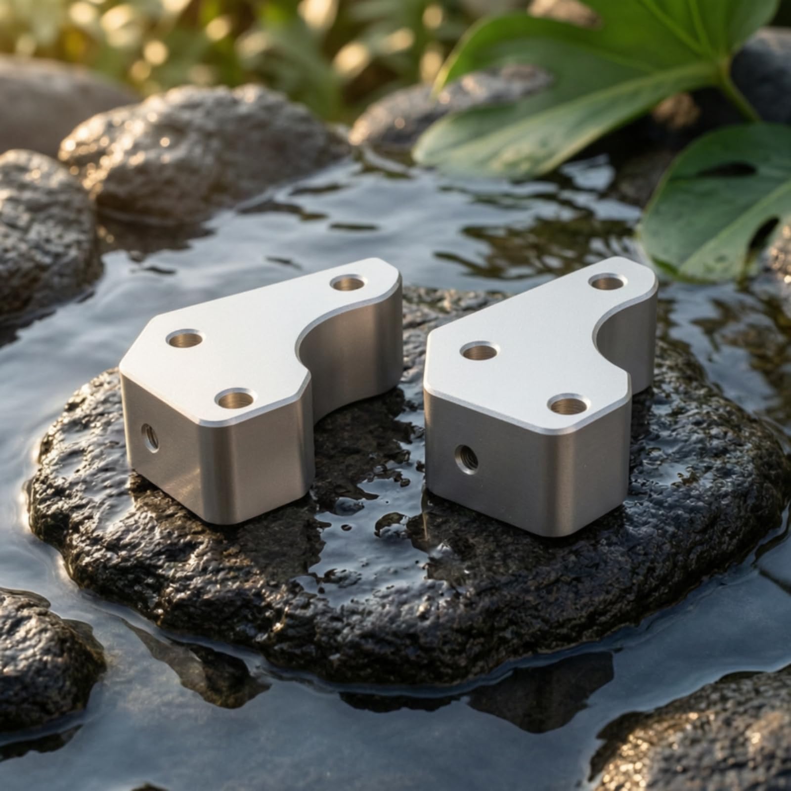 predolo 2 Pezzi Rialzi Manubrio in Alluminio Lavorato a CNC Rialzo Manubrio Argento Accessori per turisti