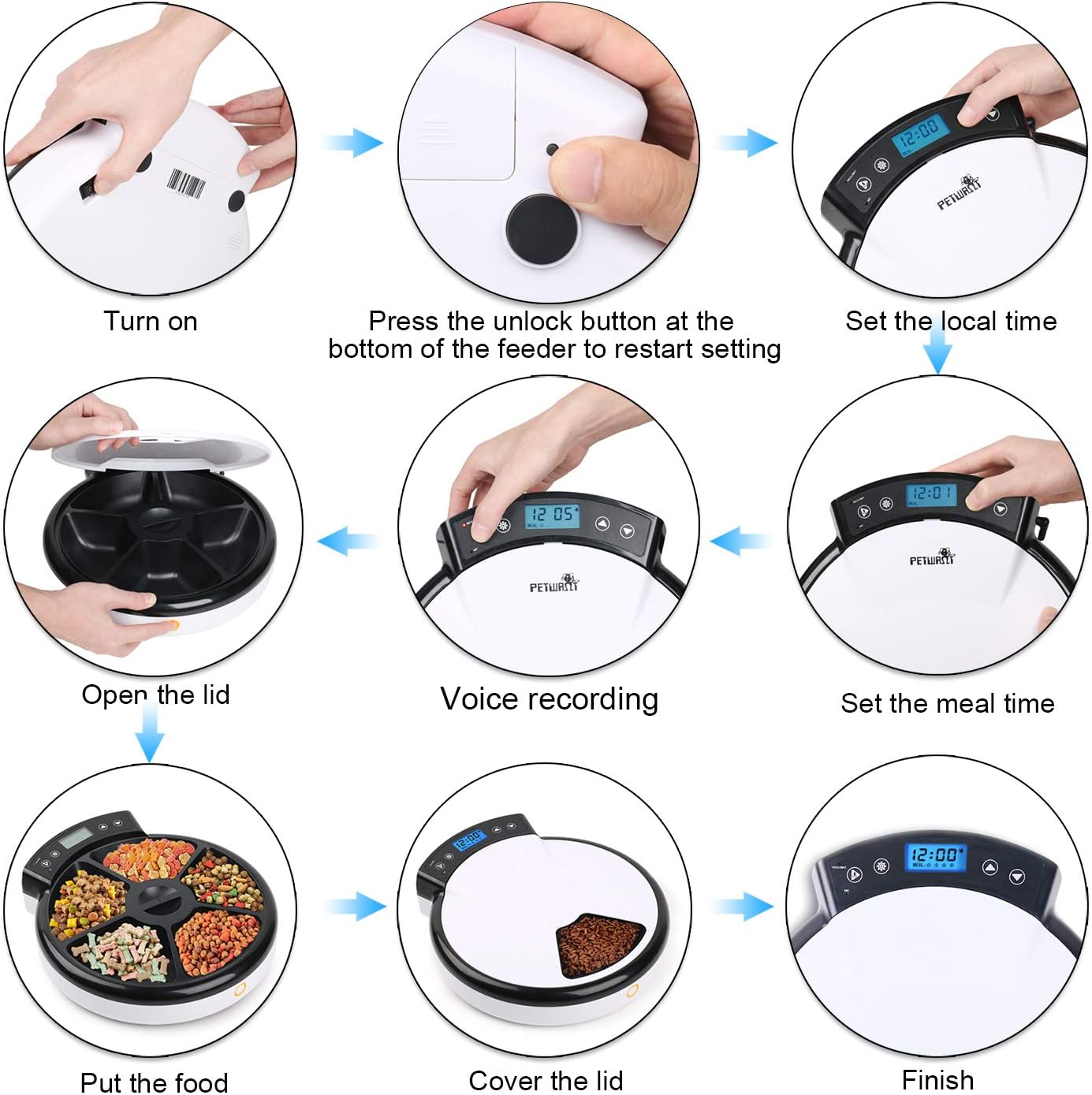 tdynasty automatic pet feeder