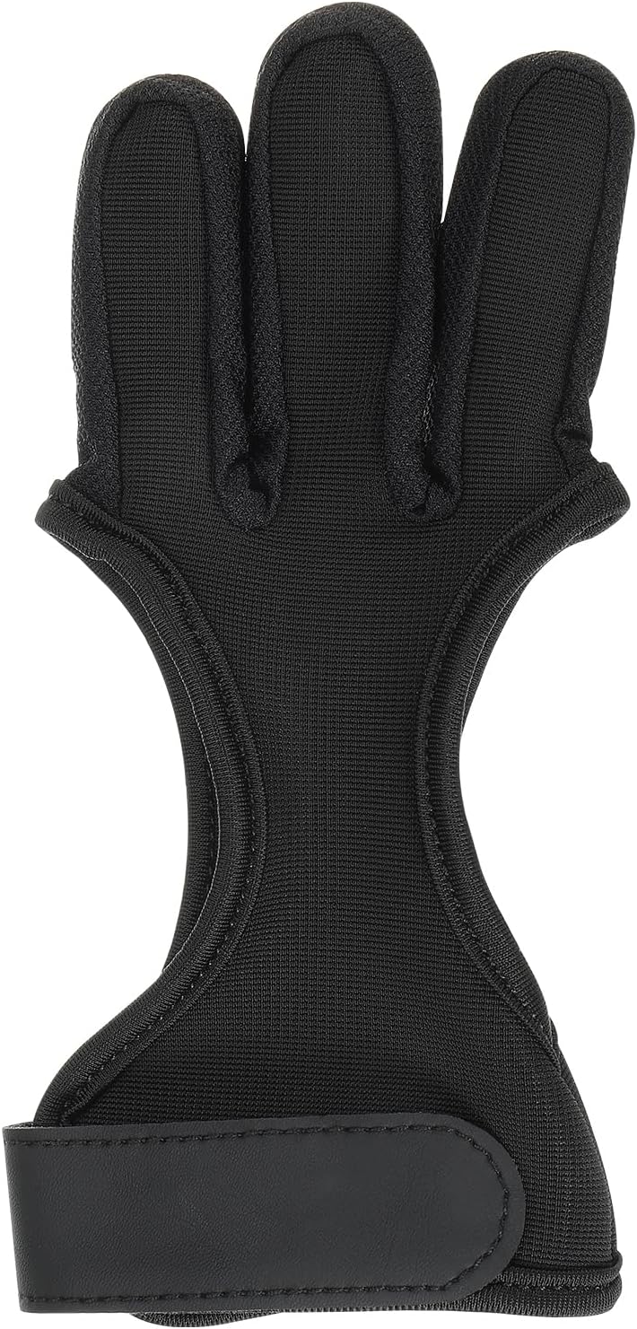 PATIKIL Archery Glove, Leather 3 Finger Protector Guard Archery Shooting Gloves for Youth Adult Men Women Beginner Hunting