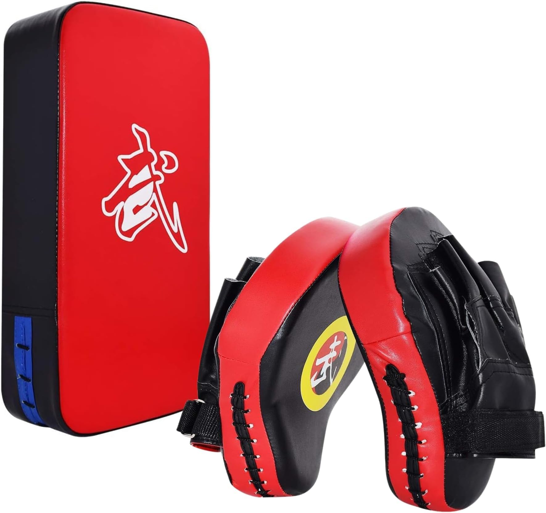 Taekwondo Kick Shield - Muay Thai MMA Karate Kickboxing Training Pads - Curved Leather Strike Shield