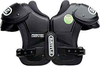 Battle Phantom Youth Football Shoulder Pads - Lightweight Impact Protection with Leaf Spring Tech
