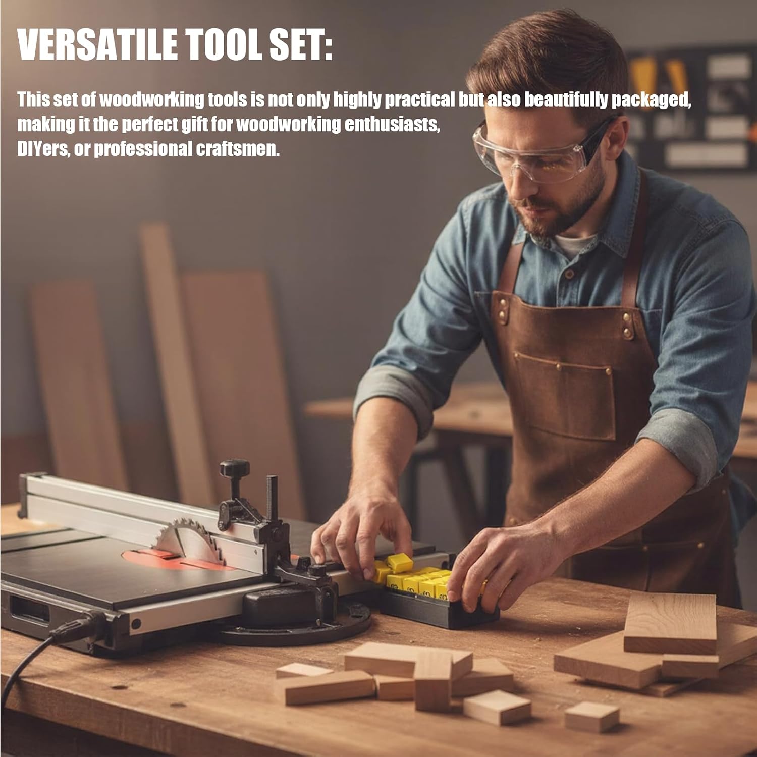 20Pcs Premium Woodworking Setup Blocks Set with Storage Case - Precision Spacer Gauge Blocks for Table Saw, Router, and Woodshop Essentials - Durable Carpentry Tools for Accurate Measurement