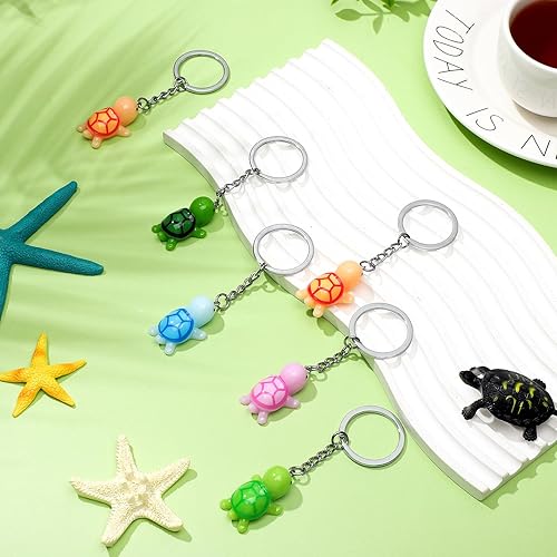 Miniatura 6 de Inbagi 25 piezas de mini llavero a granel regalos de fiesta diminutas figuras de resina colgante multicolor figura de mar dijes para suministros de