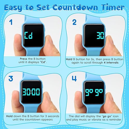 Vista 75 de NN BEN NEVIS Potty Training Watch, Digital Toddler Watch with Countdown/Music/Alarm Clocks/Vibration Reminder and Waterproof, Remind Toddler to Go