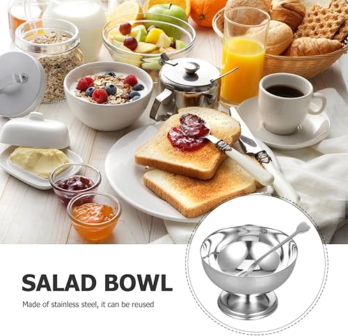 Miniatura 2 de Tazón de postre de crema helada, cuencos de acero inoxidable, tazas de pudín de metal, ensalada, fruta, caramelo, contenedor para bricolaje, helado,