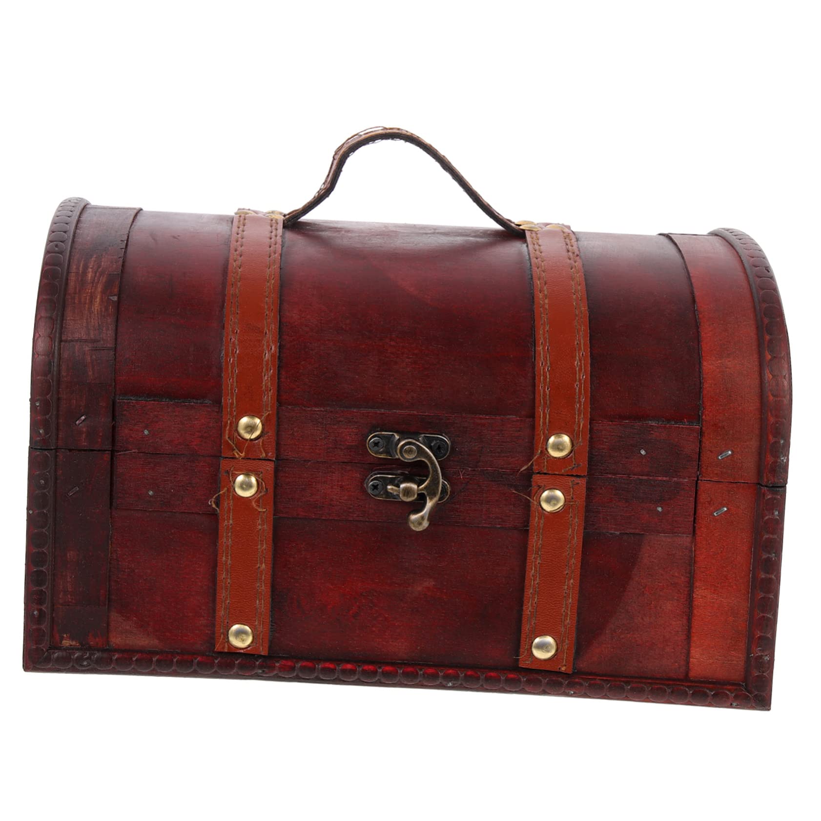 FUNOMOCYA Vintage Decorative Jewelry Box Retro Treasure Chest for Multi Use Storage for Jewelry Trinkets and Keepsakes for Women and Friends