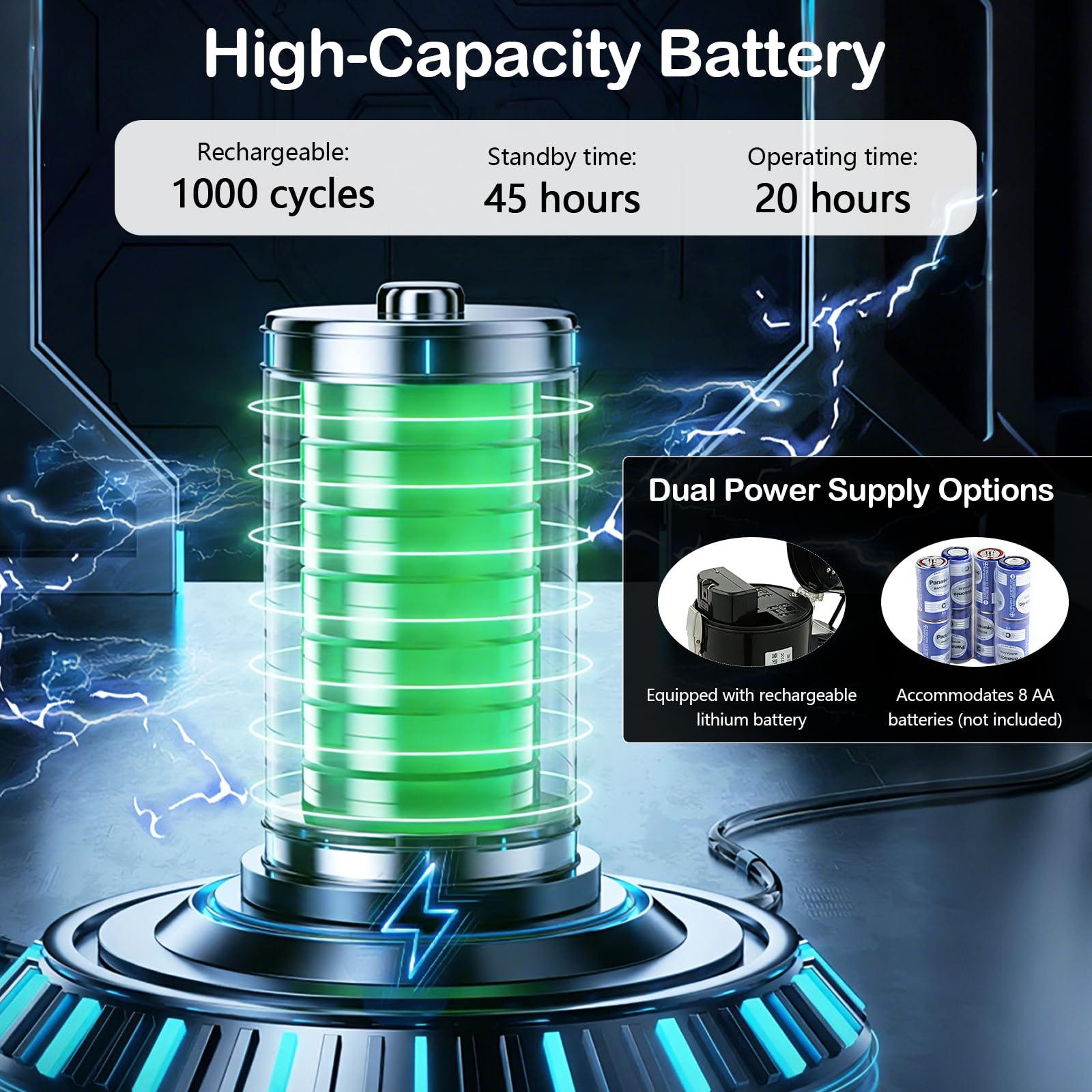 Megafono con Sirena e Microfono, Funzione di Registrazione e Bluetooth, Potenza Massima 100 W con Una Portata di 2000 m, MP3, USB, SD, AUX, megafono con Tracolla.
