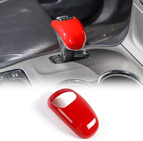 Miniatura 2 de CheroCar Cubierta de la perilla de la palanca de cambios para Jeep Grand Cherokee 2014-2015, para Chrysler 300C 2012-2014, accesorios interiores