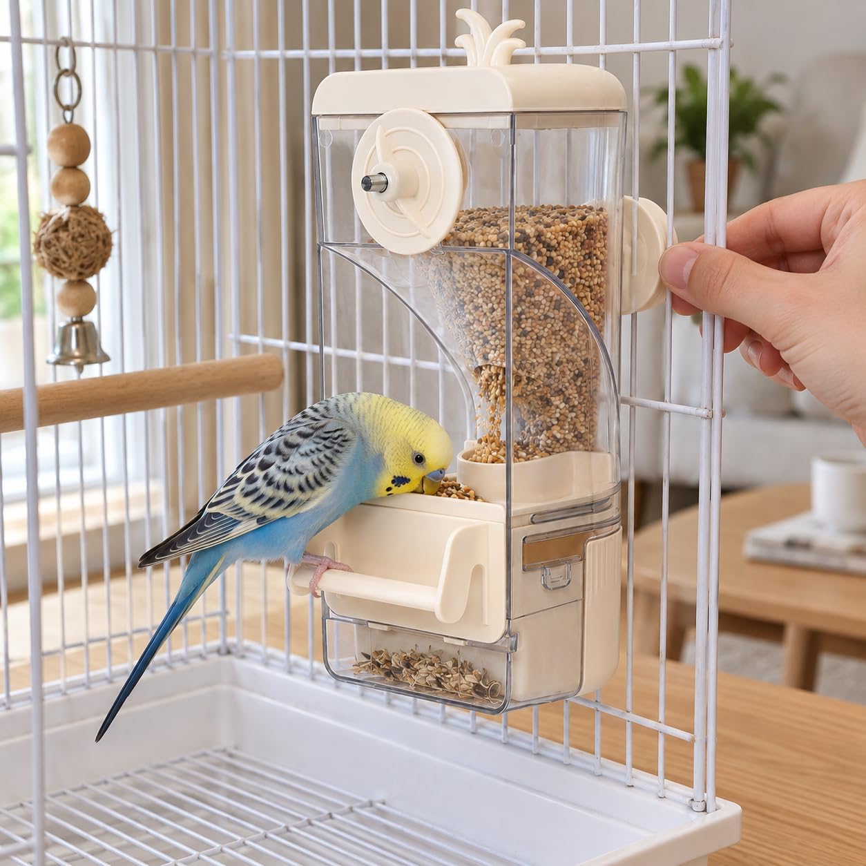 Mangiatoia Automatica per Uccelli, Bianco