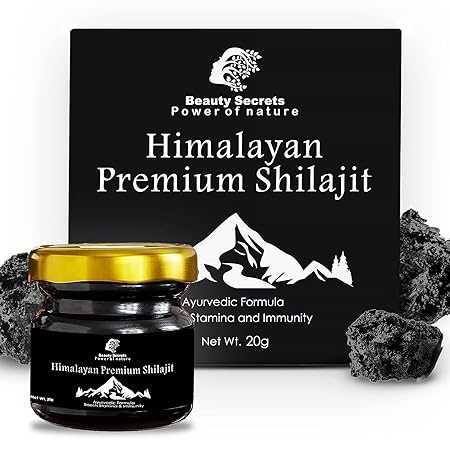 Beauty Secrets Pure Himalayan Ayurvedic Shudh Raw Shilajit Resin (Shilajeet Original) for Men & Women | Boosts Strength, Performance, Immunity, Focus & Metabolism | Purified and Filtered 20 Gms