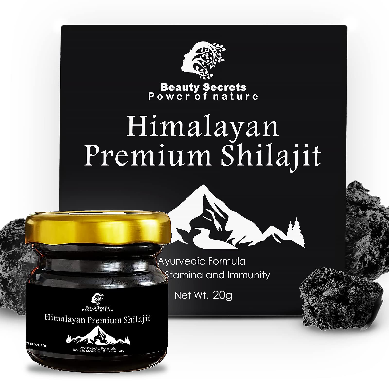 Pure Himalayan Shilajit Original (Shilajeet Resin) for Men & Women | Boosts Strength, Performance, Immunity, Focus & Metabolism | Purified and Filtered Silajit 20 Gms