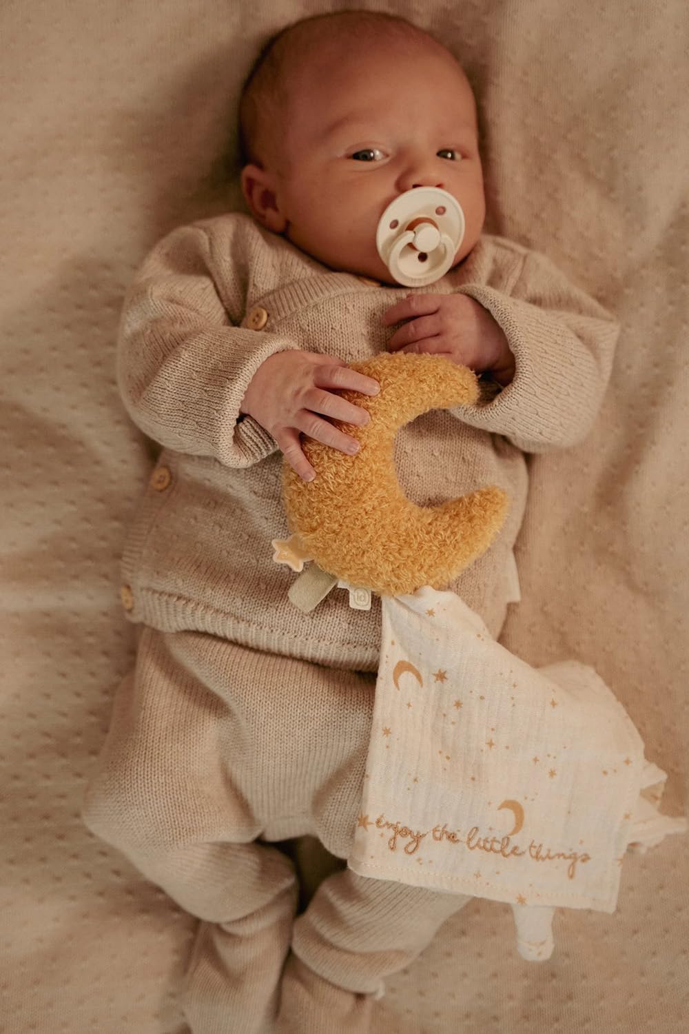 Little Dutch Newborn Naturals 8415 - Set regalo da 3 pezzi (panno per coccolare, afferrare, peluche di peluche)