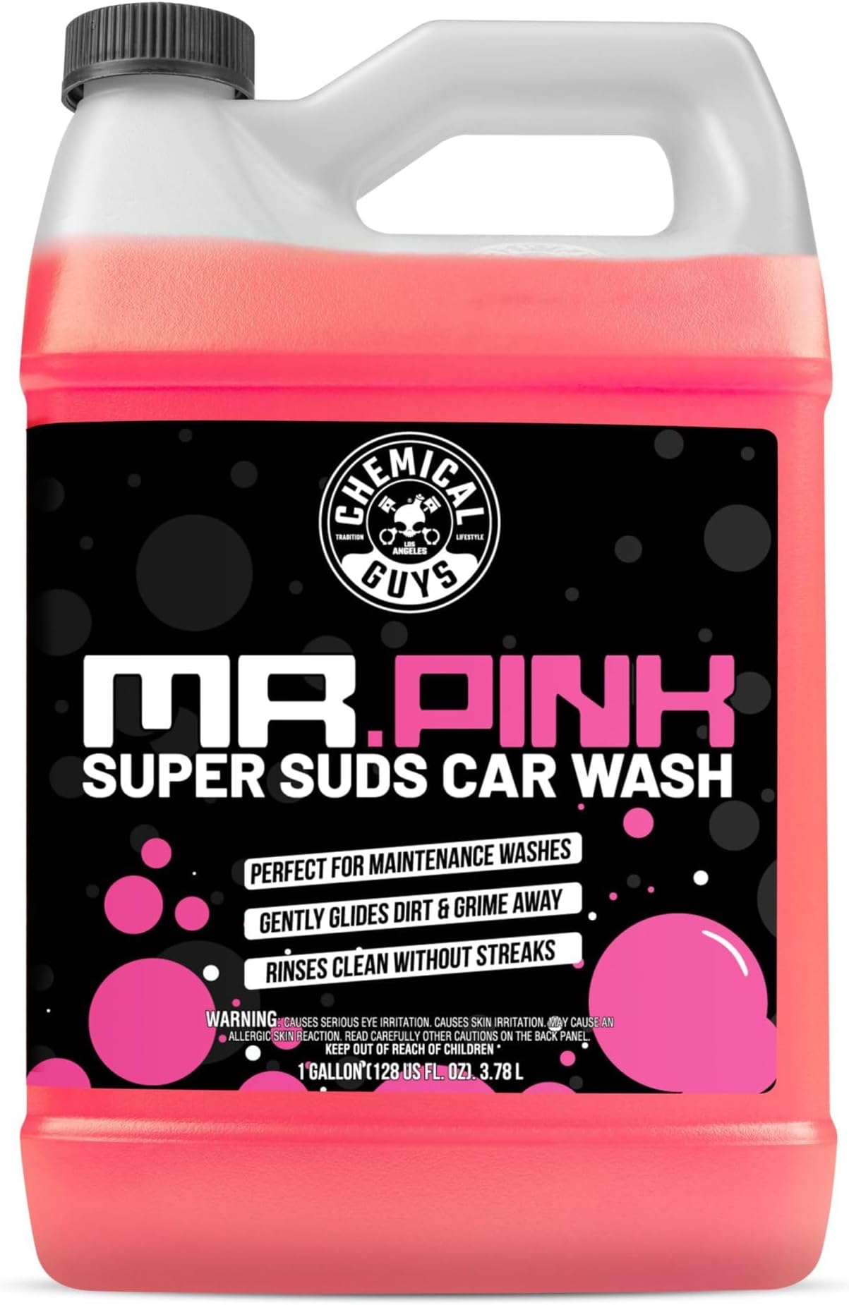 Chemical Guys Mr. Pink Car Wash Soap - 128 oz Super Suds Foaming Car Wash Soap for Cannon, Blaster, or Bucket Washing - pH Balanced, Safe on Wax, Sealant, Ceramic, and Clear Coat Finishes