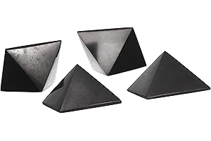 Polished Shungite Pyramid: Enhance Your Space with Protective Energy