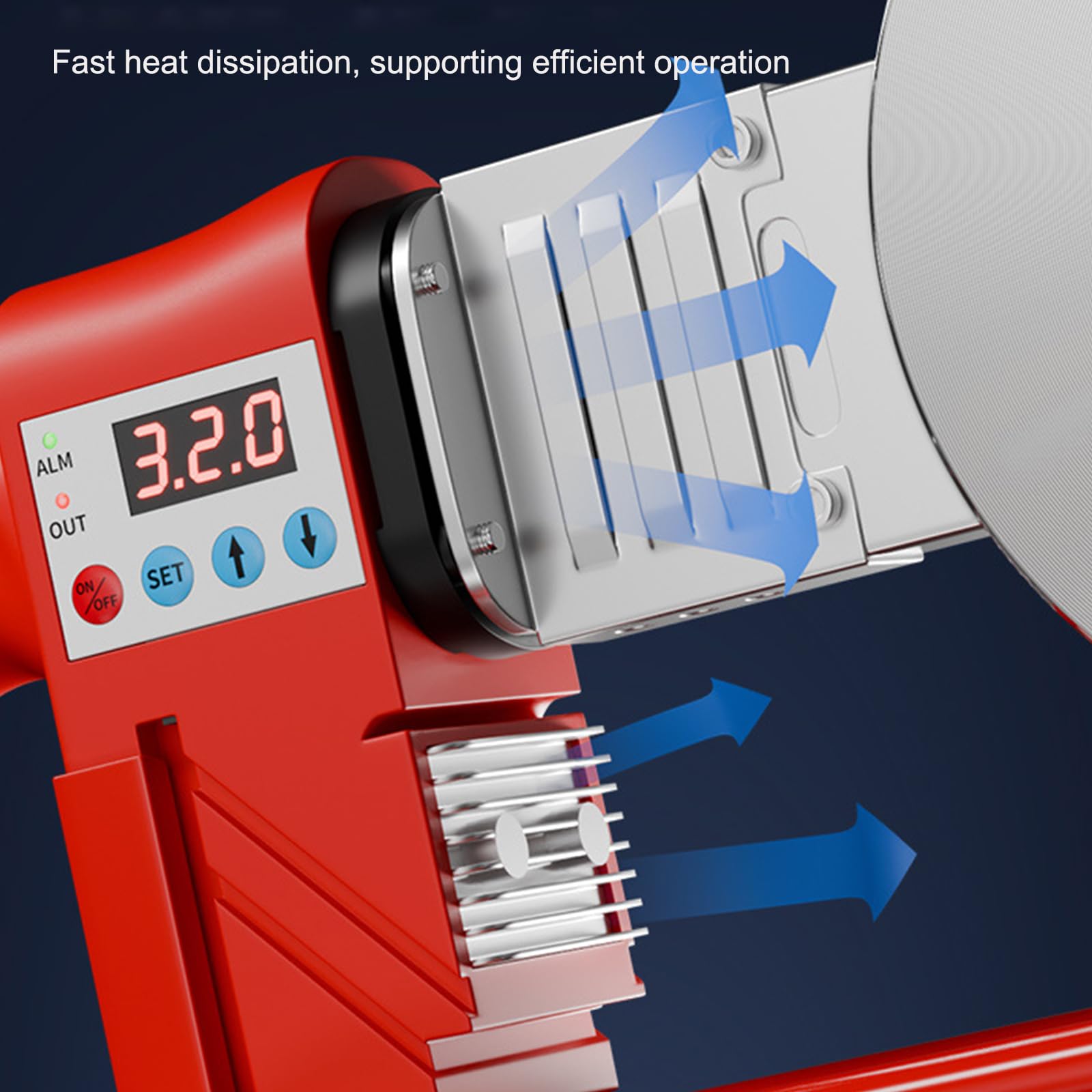 Zgrzewarka do rur z wyświetlaczem cyfrowym 3000 W 220 V inteligentna kontrola temperatury, narzędzie do topienia na gorąco PPR z głowicą formującą 75-110 mm