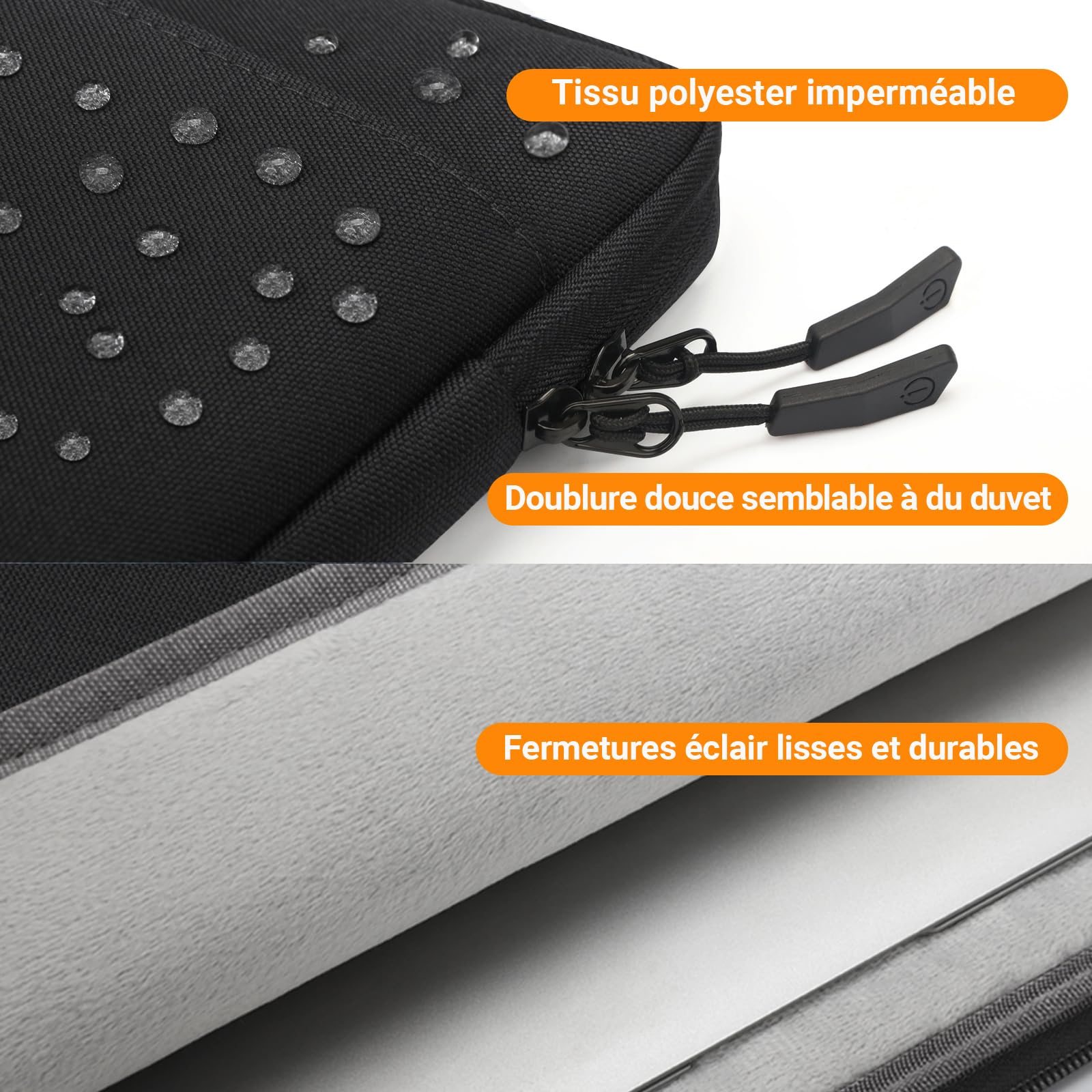 TECOOL 15,6 Pollici Custodia PC Portatile per 15-15,6'' Lenovo Thinkpad Ideapad Dell Acer ASUS HP Chromebook Notebook Laptop, Custodia MacBook Pro 16 M3 M2 M1 Pro/Max 2023-2019,Nero