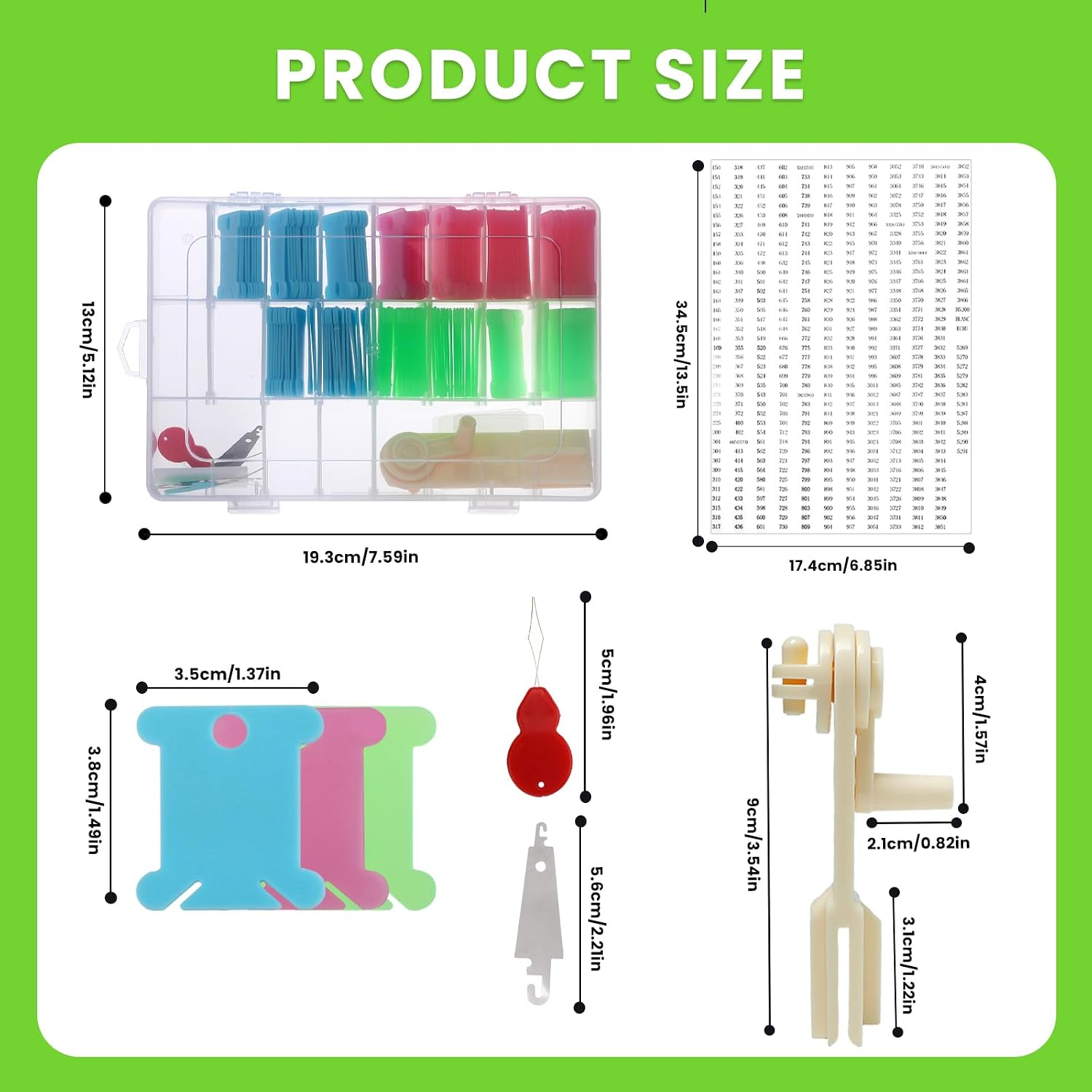 157 Pcs Cross Stitch Thread Storage Set, Embroidery Floss Organizer with Bobbin Winder and Number Stickers, Plastic Embroidery Thread Organizer for DIY Craft Cotton Thread Sewing Storage
