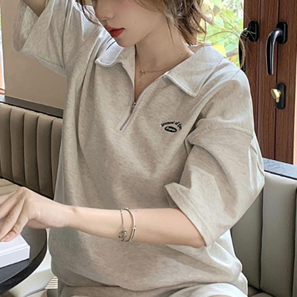 韓国春夏トレンドスウェットセットアップ Amazon | [Exsaupy] スウェット セットアップ レディース 夏