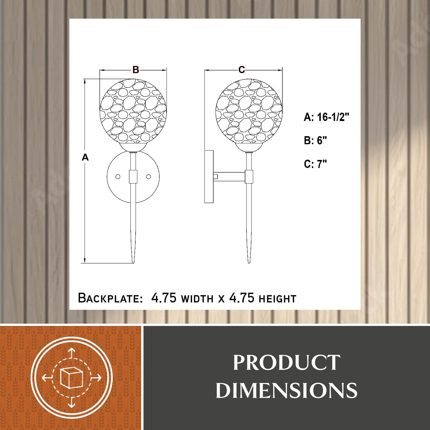 VAXCEL Olson 1 Light Satin Nickel Mid-Century Modern Wall Sconce Clear Glass Globe