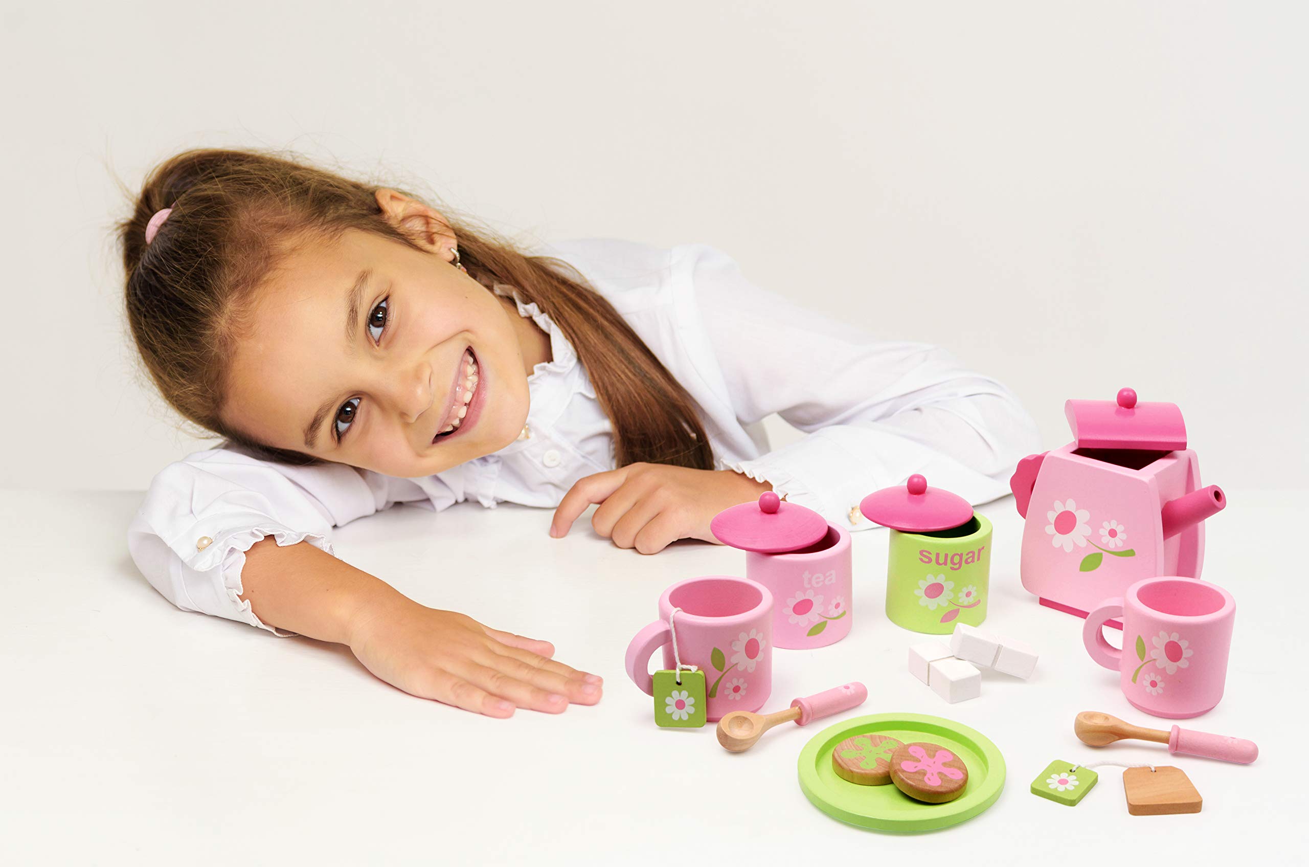 Servizio da Tè per bambini con motivo a fiorellini