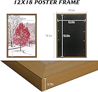 Vista 122 de Dark Brown 12x18 Frame Set of 3 - Rustic Woodgrain 12 x 18 Poster Frame with Plexiglass for Wall Gallery Display, 12x18 Picture Frame for Puzzles