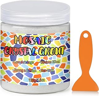 Mosaic Crystal Grout, Mosaics Tile Tools, Mosaic Tile Accessories, Essential for Handmade Grouting and Perfect for DIY Craft Projects (4.5oz)